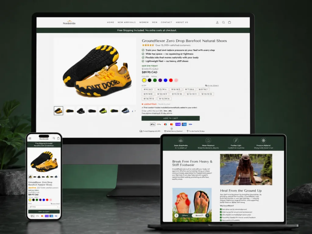 Shopify product page and CRO project showcase