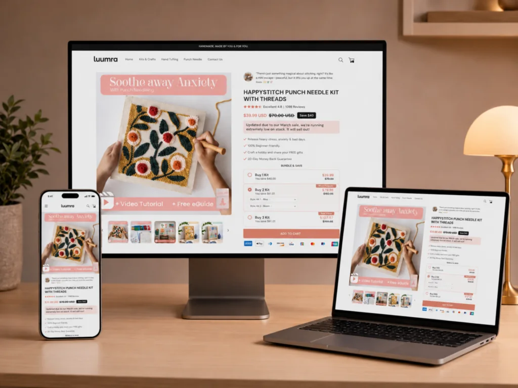 Shopify product page and CRO project showcase