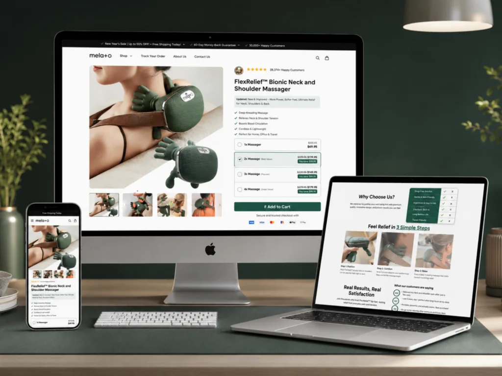 Shopify product page and CRO project showcase