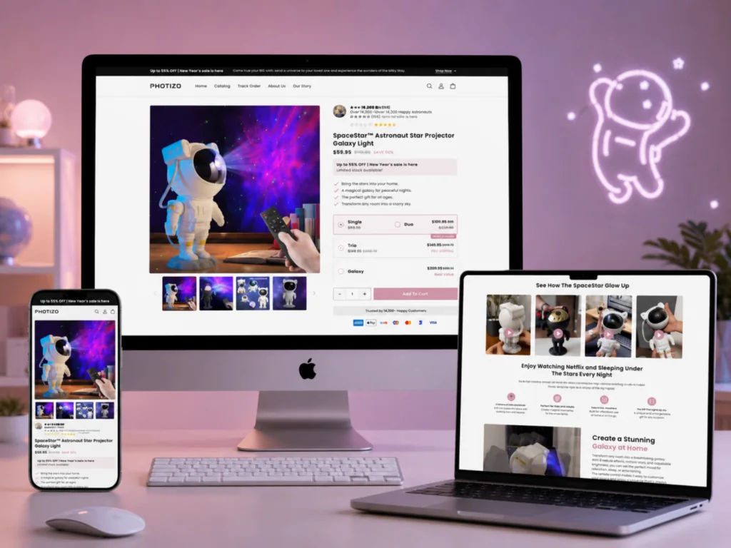 Shopify product page and CRO project showcase